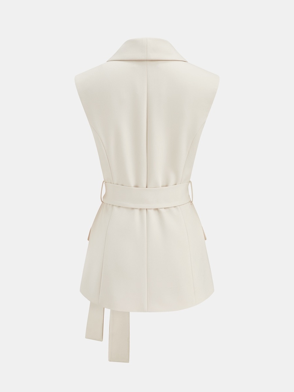 Commense Belted Waistcoat Vest & Pleated Mini Skirt Set - Picture 4 of 8